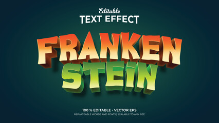 Frankenstein Editable Text Effects