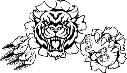 Tiger Animal Esports Gamer Mascot © Christos Georghiou