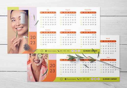 2023 A4 Landscape Calendar Layout