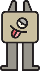 funny monster character illustration