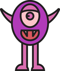 funny monster character illustration