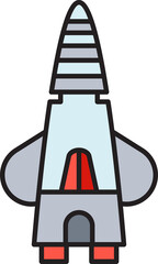 guided missile icon illustration