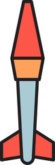 guided missile icon illustration