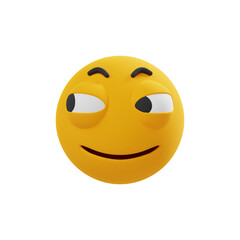 Fototapeta premium smirking 3d emoji