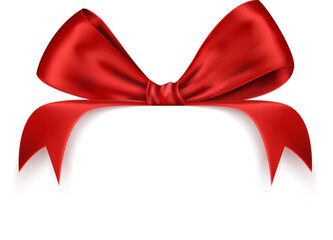 Red ribbon bow