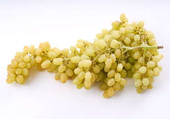white grapes on a white background