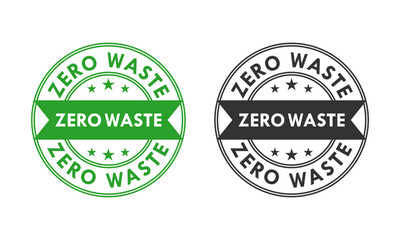 Zero waste logo template illustration