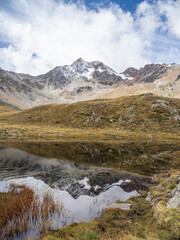 Fototapeta na wymiar Landscape in Kurzras in South Tyrol, Italy