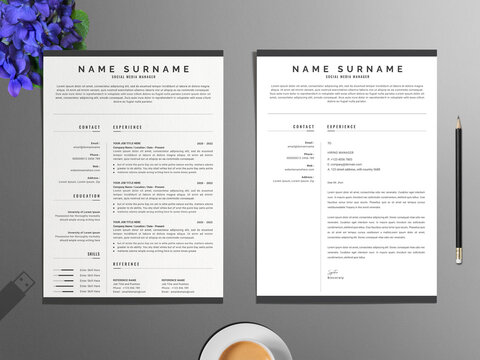 Resume Template with Cover Letter / CV Template