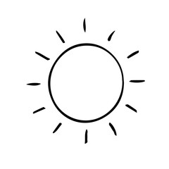 Sun vector illustration hand drawing