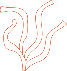 organic plant leaf contour