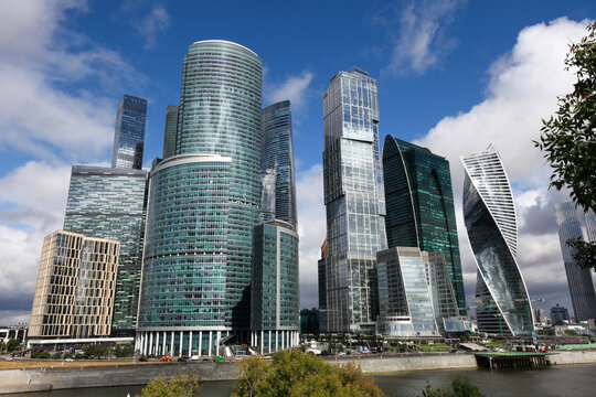 Moscow city in sunny day