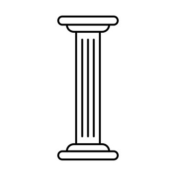 Ancient temple pillar icon. Vector.