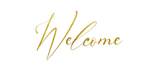 welcome text on white background	