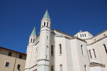 Fototapeta na wymiar Italy, Umbria: Foreshortening of Basilica of Saint Rita da Cascia.