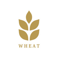 Wheat grain logo designs. Simple agriculture or bakery. Company logo symbol.