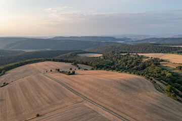 Fototapeta na wymiar view of drone of landscape in Germany