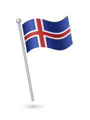 Fototapeta premium Iceland national flag