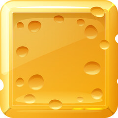 Cartoon square button