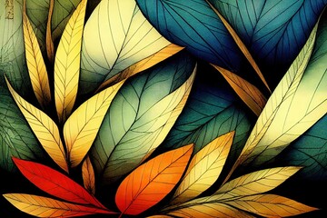 Obraz na płótnie Canvas Leaf abstract background