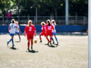 Obraz premium junior high school girls soccer