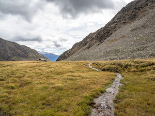 Landscape in Kurzras in South Tyrol, Italy