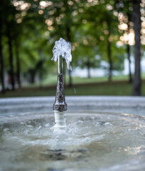 Fototapeta na wymiar Spring fountain in city Bad Pyrmont, Germany