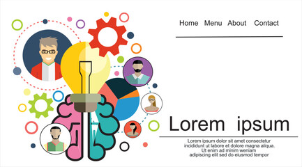 team work logo design template