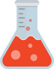 laboratory glass icon vector in white background, test tube