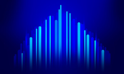 abstract blue lines with shine light technology background