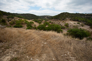 Small driving trail in remote Texas Hill Country