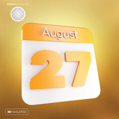 Calendar 27 August 3d premium