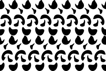 black and white illustrations, abstract for textile design, geometric background