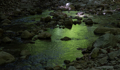 Montella, Avellino, Italy. Hiking path near the Tannera's source (Fiumara di Tannera).