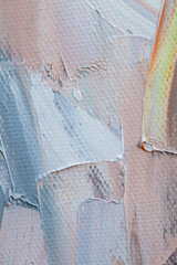 Abstract art background. oil on canvas. Rough brushstrokes of paint. Closeup of a painting by oil and palette knife.