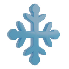 3D Snowflake Illustration