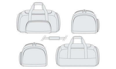 sport bag vector