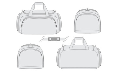 sport bag vector