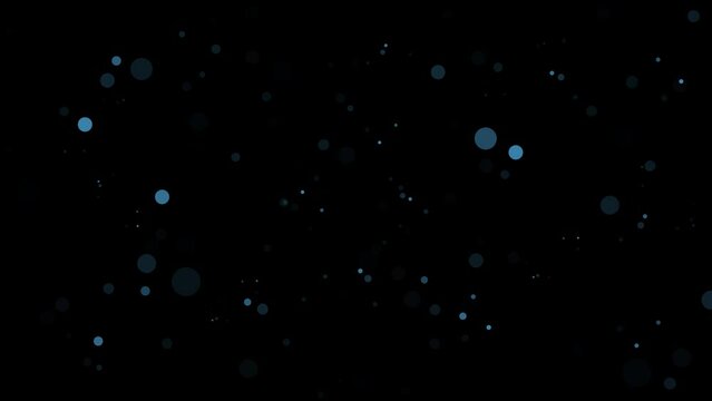 Looping Blue Circles Sparkle Glitter Bokeh Animation Video Overlay Background