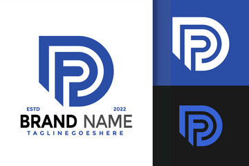 Letter Pd or Dp Company Logo Design, brand identity logos vector, modern logo, Logo Designs Vector Illustration Template