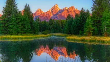 Obraz premium Grand Teton Sunrise