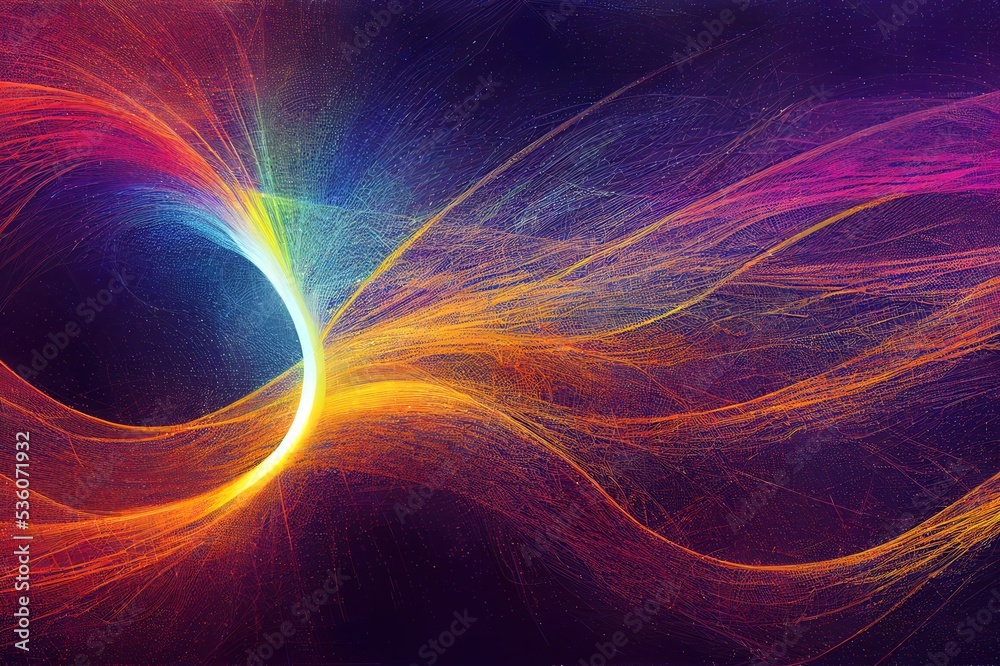Poster abstract digital particle wave and light abstract background ,animation cyber or technology backgrou