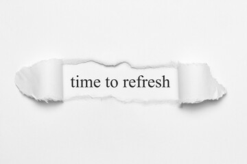 time to refresh	