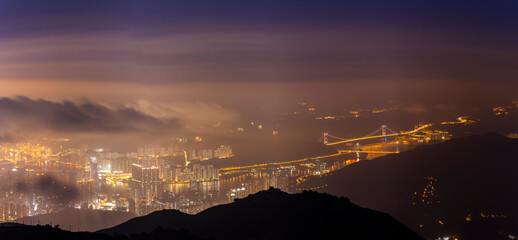 Cityscape at Dawn From Tai Mo Shan, Hong Kong