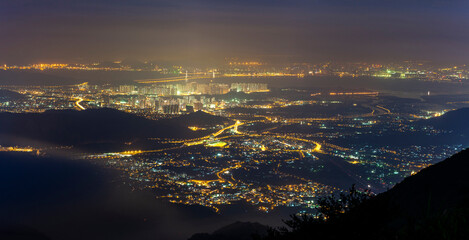 Cityscape at Dawn From Tai Mo Shan, Hong Kong