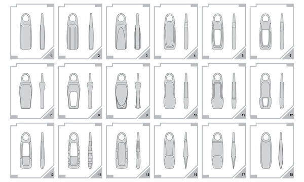 zipper puller vector