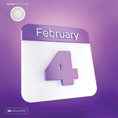 Calendar February 3d premium