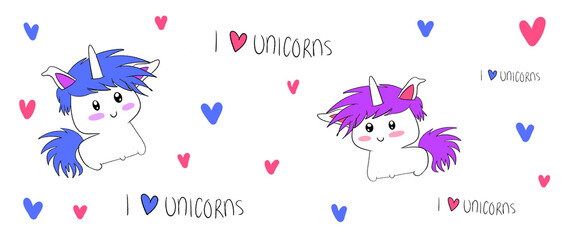 I love unicorn background png with unicorns and text and hearts for graphic resources or wallpaper