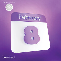 Calendar February 3d premium