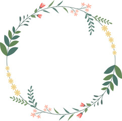 Floral Wreath Frame